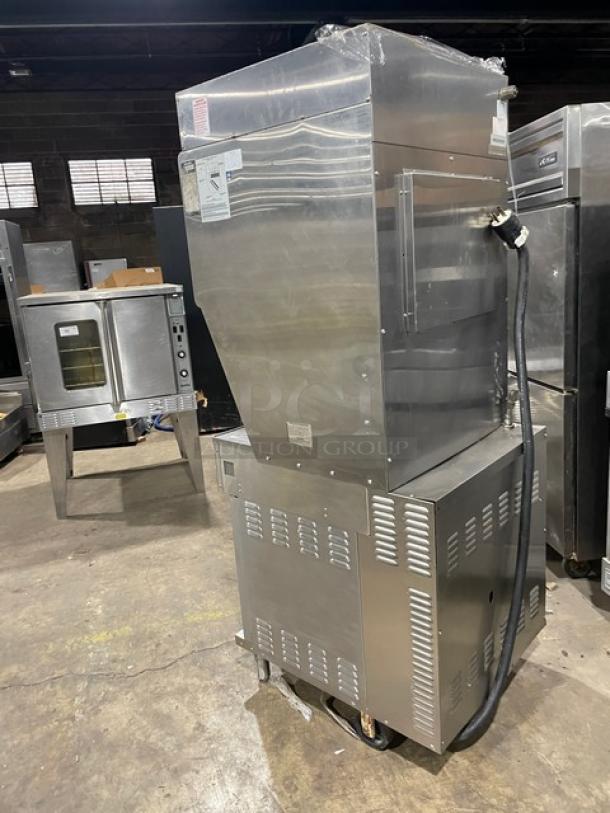 RARE Wells VCS2000 Stainless Steel Ventless Cooking System, 4-French Hot Plate/Convection, Ansal System, 208V, Casters/Legs.