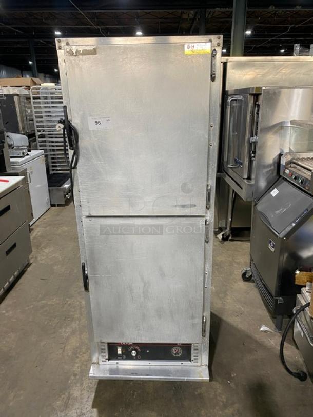 Cres-Cor stainless steel insulated holding/proofing cabinet, model H135UA11, on casters, electric powered, good condition.