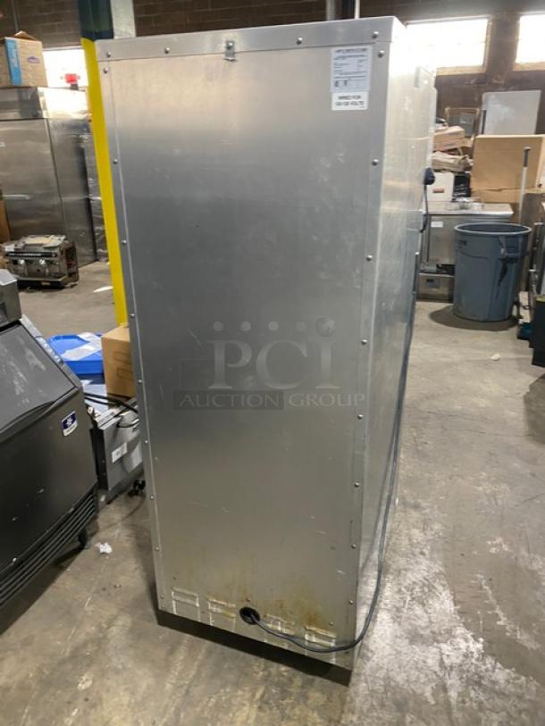 Cres-Cor stainless steel holding/proofing cabinet, model H135UA11. Electric, insulated, on casters. Visible wear on surface.