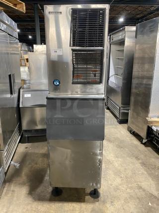 Hoshizaki Commercial Stainless Steel Electric Powered Air-Cooled Ice Making Machine Head/Bin Combo! Energy Star Certified! Model: KM-515MAH SN: E09270C! 115V 1 Phase! On Legs! - Item #1225372
