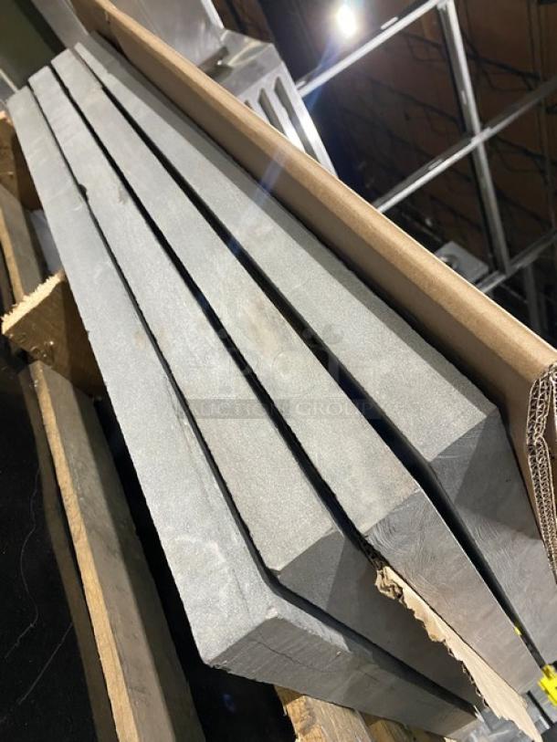 Bakers Pride pizza oven baking stones, rectangular, stacked vertically, part of the SN: 5732 model.