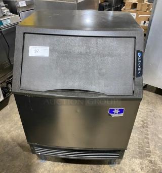 Manitowoc NEO Series Commercial Stainless Steel Electric Powered Air-Cooled Undercounter Half-Dice Cube Style Ice Making Machine/Bin Combo! Model: UYF0140A-161B SN: 310440106! 115V 1 Phase! On Legs! - Item #1225370
