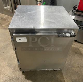 Beverage-Air Commercial Stainless Steel Solid Single Door Undercounter Refrigerator! With Poly Coated Wired Rack! Model: UCR27A! 115V 1 Phase! On Casters! - Item #1225337