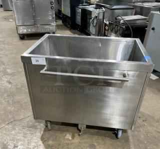 Commercial Stainless Steel Portable Ice Bin! On Casters! - Item #1225295