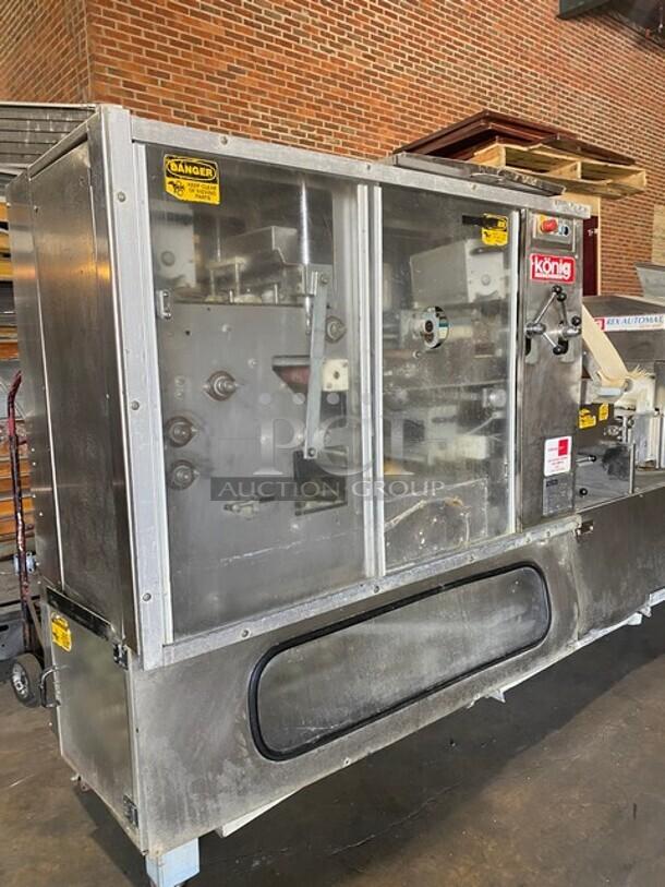 König Mini Rex GS2000 USA-K2 dough production line with stainless steel body, integrated proofer system, and Rheon divider.