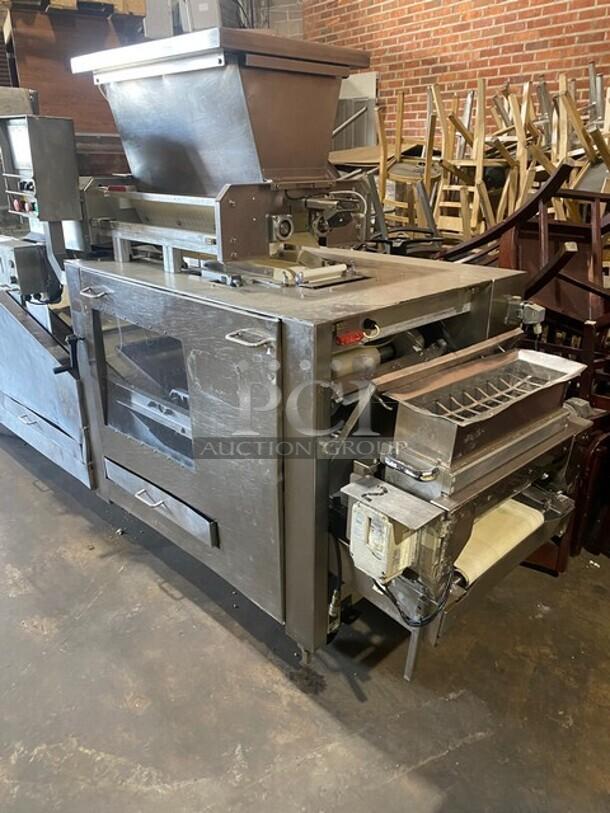 König Mini Rex Series GS2000 USA-K2 dough dividing/rounding line with Rheon twin divider, stainless steel, integrated proofer.