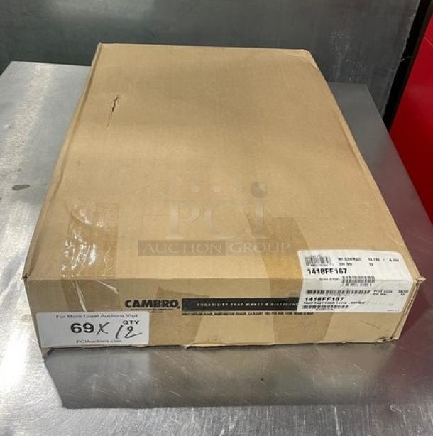Cambro Commercial Brown 14"x18" Tray, Model 1418FF167, in packaging. New condition.