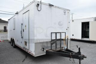 Brand new 2021 24' food trailer by Cruising Kitchens, unbranded, fully equipped with commercial kitchen appliances. Clear title.