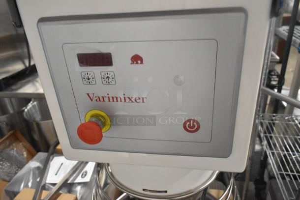 BRAND NEW 2022 Varimixer V60A 60-quart planetary dough mixer, features control panel, 208V, 3-phase, with attachments.