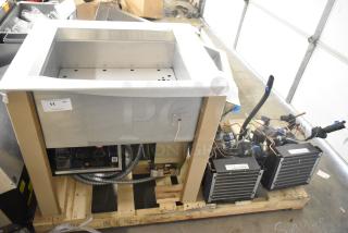 Hatco HCWBIR-2DA stainless steel dual temp food well, 240V, 3-phase, two-pan capacity, new condition, auction tag 11 visible.