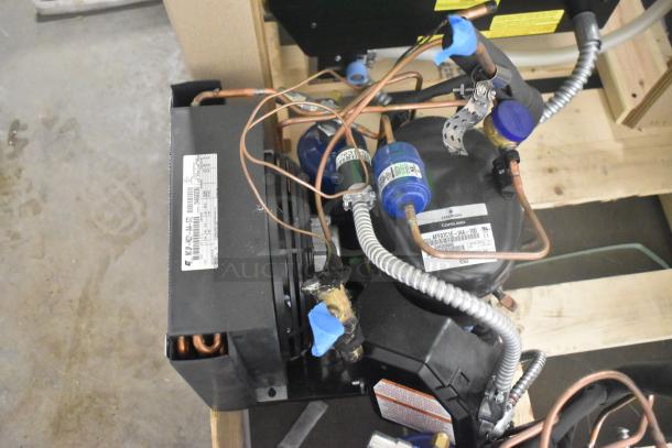 Hatco HCWBIR-2DA stainless steel dual temperature drop-in food well, 240V, 3-phase, wiring and components visible, new condition.