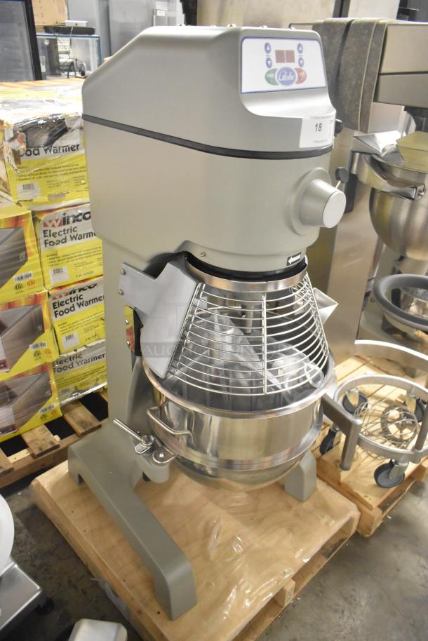 Brand new 2023 Globe SPC40 40 Qt. planetary dough mixer with bowl, guard, whisk, pastry attachments, 208V, 3-phase.