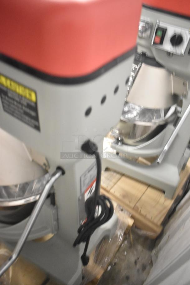 Brand new 2023 Centaur MAC20 20 Quart Planetary Dough Mixer with bowl guard, dough hook, and whisk attachments; 115V, 1 phase.