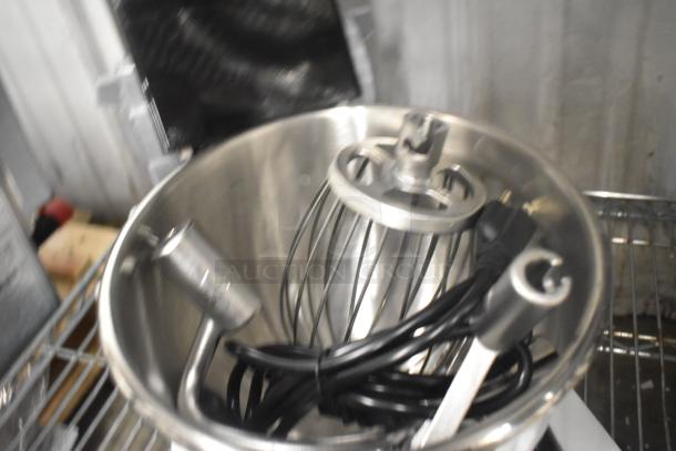 Brand new 2021 Varimixer V5A Teddy 5 Qt Dough Mixer with bowl, guard, whisk, paddle, and dough hook. Model: V5A.