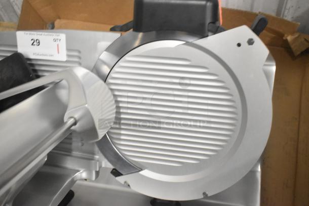 BRAND NEW 2025 Globe SG13A Stainless Steel 13" Automatic Meat Slicer with Blade Sharpener, 110V, 1 Phase.