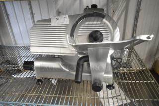 BRAND NEW! Globe G10 Stainless Steel Commercial Countertop Meat Slicer w/ Blade Sharpener. 120 Volts, 1 Phase. - Item #1225056