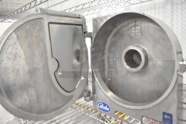 BRAND NEW Globe metal commercial pelican head, no blade. Includes Globe logo and warning labels, stainless steel material.