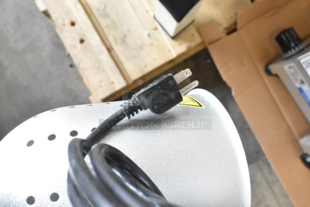 Adcraft HL-2 metal warming lamp with plug, 120V, 1 phase. Features perforated design; ideal for commercial use.