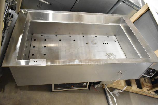 Hatco HCWBIR-3DA stainless steel commercial two pan dual temperature hot/cold food well, 120/208V, 1 phase, auction tag visible.