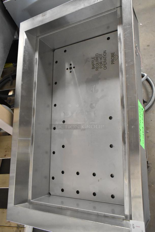 Hatco HCWBIR-3DA stainless steel dual temperature food well, 120/208V, 1 phase. Two pan capacity, labeled for hot operation.