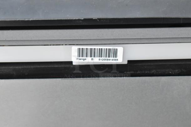FP Metal Unit, 110-120 Volts, 1 Phase, includes barcode label "Flange B 512058914985" for identification.