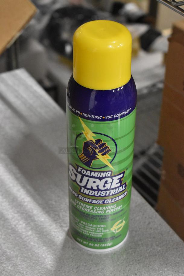 Foaming Surge Industrial Cleaner, 20 oz can, for sale in auction with 3M Doodlebug Hi Pro Pads in 3-box lot.