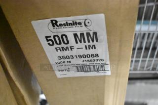 7 BRAND NEW! Boxes of Resinite 500mm RMF-IM Meat Packaging Film. 7 Times Your Bid! - Item #1225109