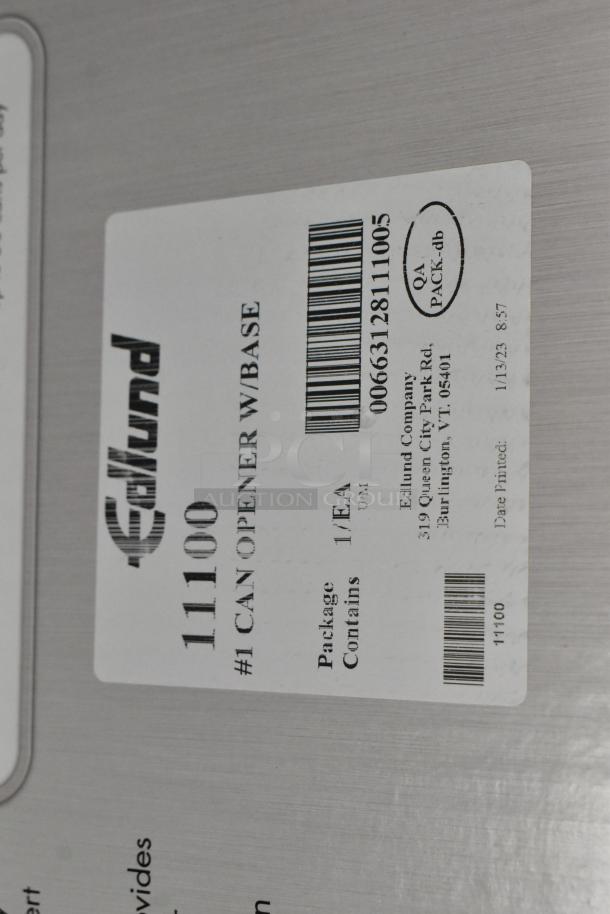 Brand new Edlund #1 metal manual can opener in box. Label indicates model 11100, with one unit per package.