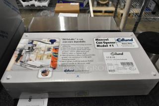 Edlund #1 Metal Manual Can Opener, new in box, features improved design for durability, heavy duty, made in USA.