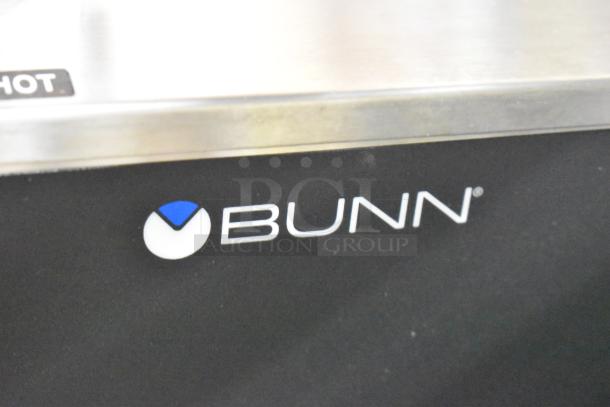 Bunn VPR coffee machine logo on stainless steel. Item is a brand new 2021 model with a poly brew basket.