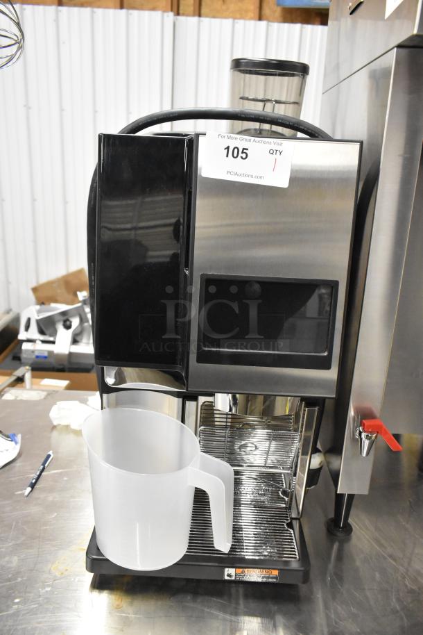 Brand new stainless steel commercial countertop automatic espresso machine with hot water dispenser, 120/208-240V, 1 Phase.