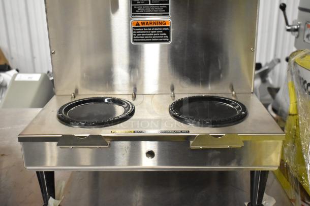 BRAND NEW 2018 Bunn DUAL Stainless Steel Commercial Coffee Machine, Hot Water Dispenser, with 4 Poly Brew Baskets.