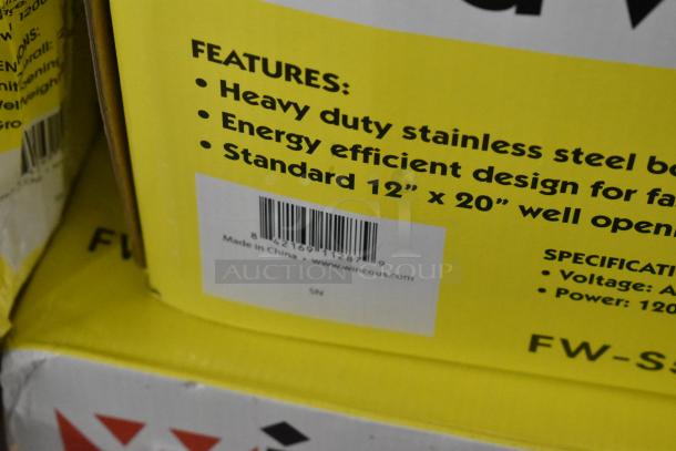 Winco FW-S500 Stainless Steel Food Warmer box; features include heavy-duty design, energy efficiency, 12"x20" well.