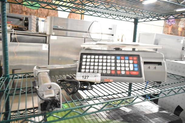 Torrey W-LABEL40LP 40 lb. WiFi price computing scale with thermal label printer, brand new, minor scratches, wired.