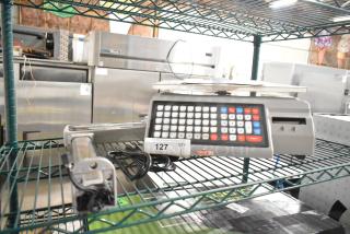 Torrey W-LABEL40LP 40 lb. WiFi price computing scale with thermal label printer, brand new, minor scratches, wired.