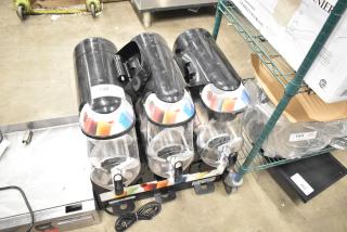 BRAND NEW SCRATCH AND DENT! Vollrath VCBF168-37 Stainless Steel Commercial Triple 2.6 Gallon Frozen Beverage Machine. 115 Volts, 1 Phase. - Item #1225169