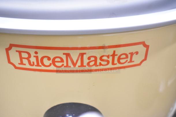 RiceMaster Town 57155 rice cooker, 110 cup capacity, electronic, scratch and dent condition, 230 volts, new.