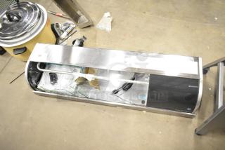 BRAND NEW SCRATCH AND DENT! 2025 Hoshizaki HNC-120BA-R-SLH Stainless Steel Commercial Curved Glass Refrigerated Sushi Display Case 47