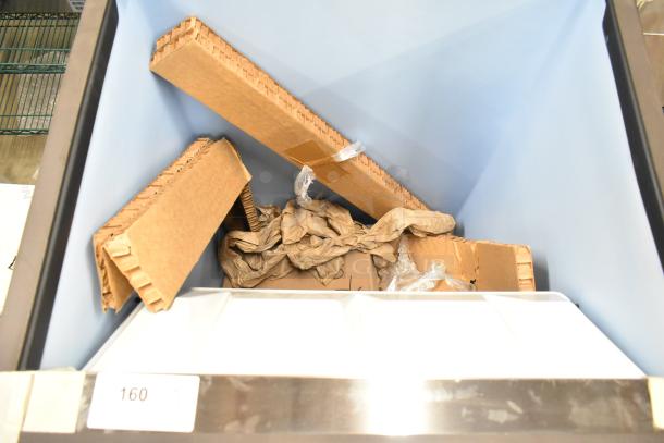 Brand new 2024 Hoshizaki B-500SF stainless steel ice bin, 30" commercial model, with minor cosmetic dents. Packaging inside.