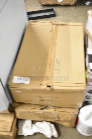 Two brand new Acopa 8 Quart Round Roll Top Chafer Covers in boxes, noted as scratch and dent.