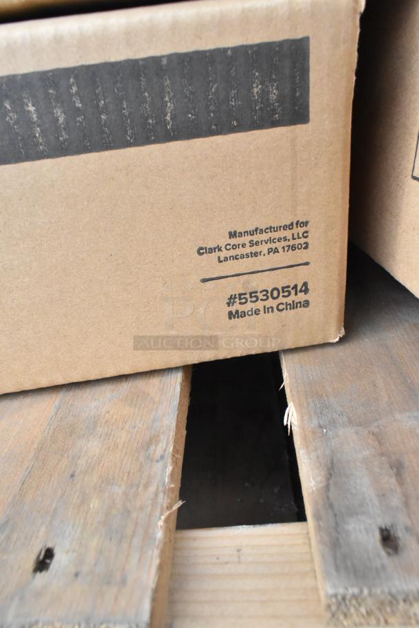 Cardboard box labeled "Manufactured for Clark Core Services, LLC, Lancaster, PA 17602, #5530514, Made in China."