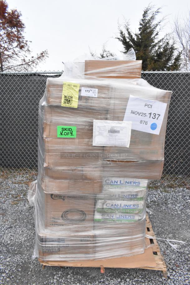 Pallet of 31 mixed items, brand new scratch and dent, including trays, bags, containers. Wrapped in plastic with labeling.