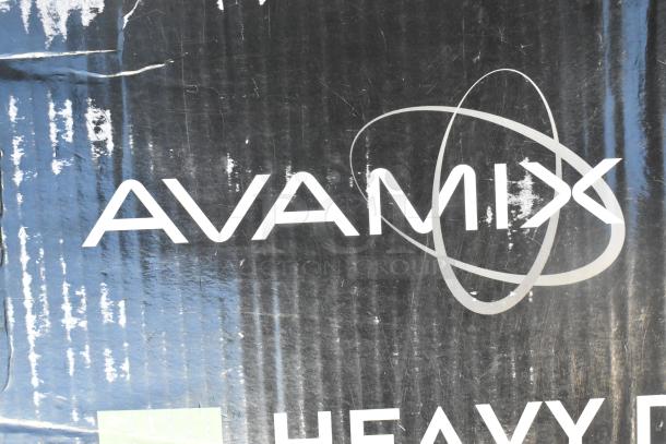 BRAND NEW Avamix 928JE700 Metal Juice Extractor, continuous feed, pulp ejection, 120V, 1 phase, in original packaging.