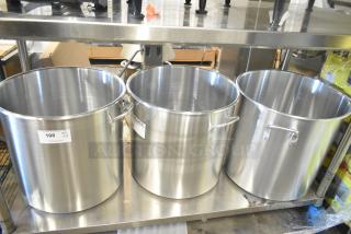 3 BRAND NEW! Vollrath Stainless Steel Stock Pots. 3 Times Your Bid! - Item #1225135