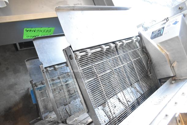 2017 Turbochef HhC2020 stainless steel conveyor ovens, electric, commercial casters. 208/240V, 3-phase. Includes stand.