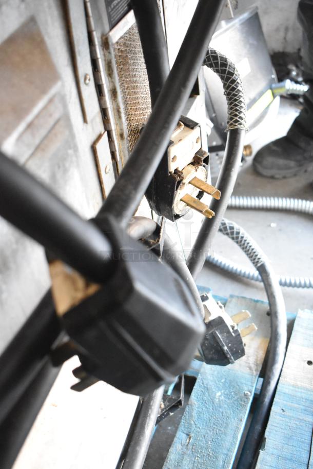 Power plug for Turbochef HhC2020 commercial electric conveyor oven, 208/240V, 3-phase connection, shown with cables.