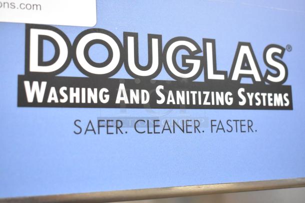 Douglas SD-20-IREL stainless steel pot and pan washer with natural gas, 480V, 3 Phase, 45,000 BTU, logo visible.