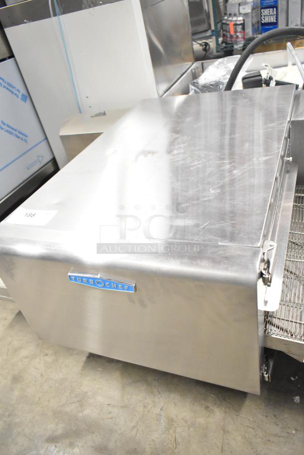 2024 Turbochef HhC2020 stainless steel electric conveyor rapid cook oven, 208/240V, 3 phase, blue logo on front.