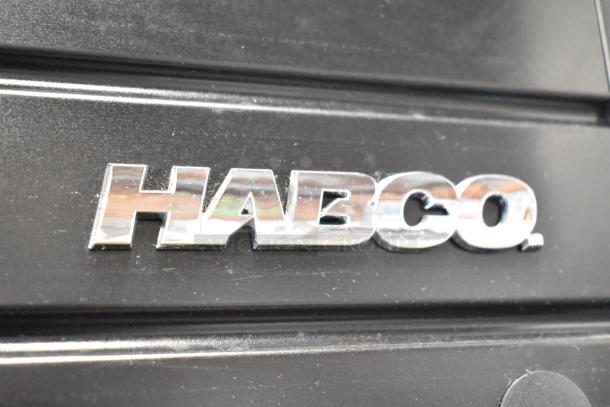 2019 Habco SE18 commercial cooler, metal single door, poly coated racks, 115V, logo on black surface.