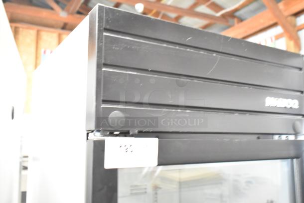 2019 Habco SE18 metal commercial cooler, single door, poly coated racks, 115V, 1 phase. Visible label with number 190.